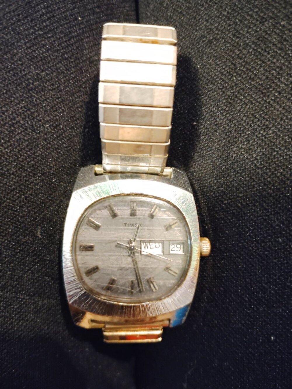 Vintage 1970s Timex Day-Date Men's Watch